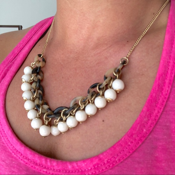 J.crew tortoise and cream beaded necklace - Picture 6 of 6